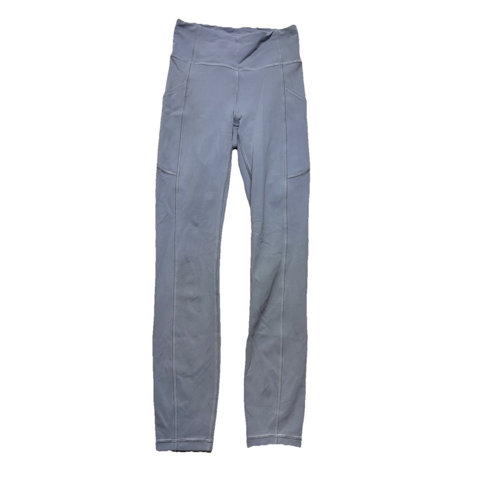 Lululemon Sz‎ 2 Invigorate High-Rise Tight 25" Light Blue Pockets W5CQFS